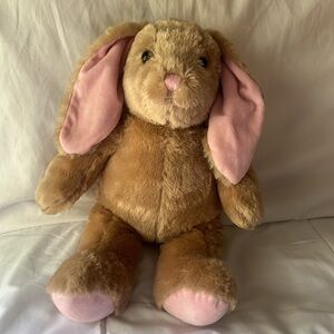 Build a bear Floppy eared bunny pink and tan, soft, clean adorable 14-16” nice